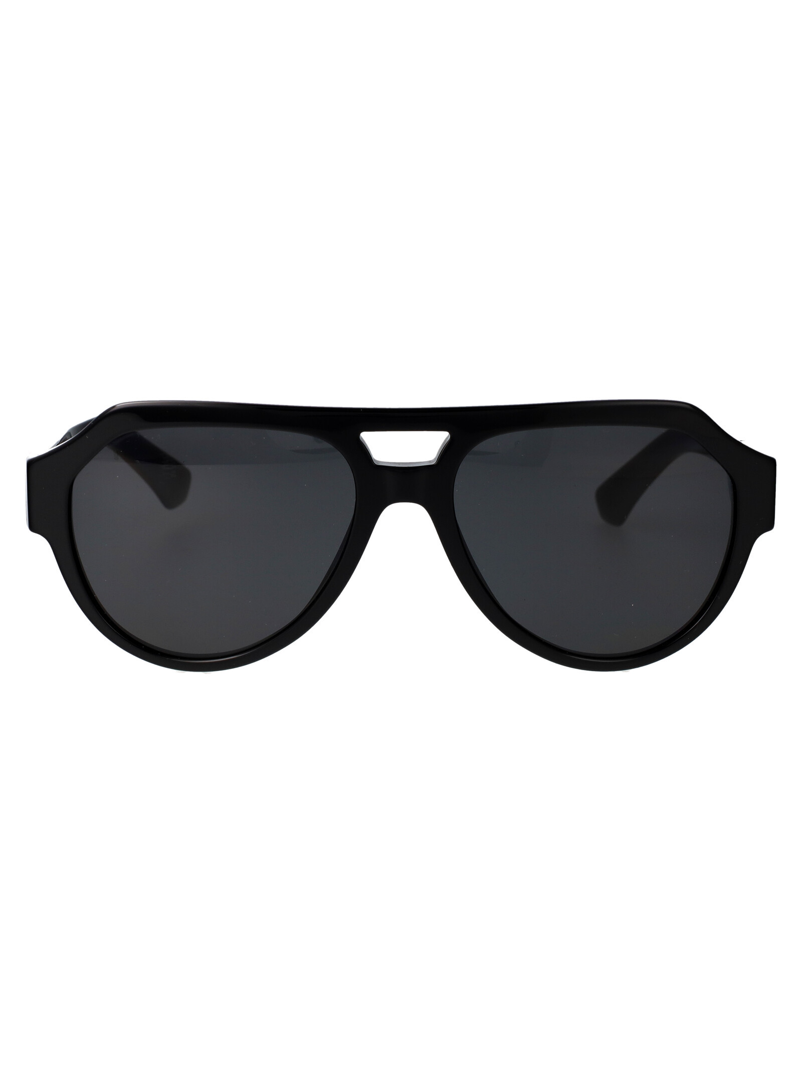 Dolce & Gabbana Matte Black Acetate Sunglasses In Black
