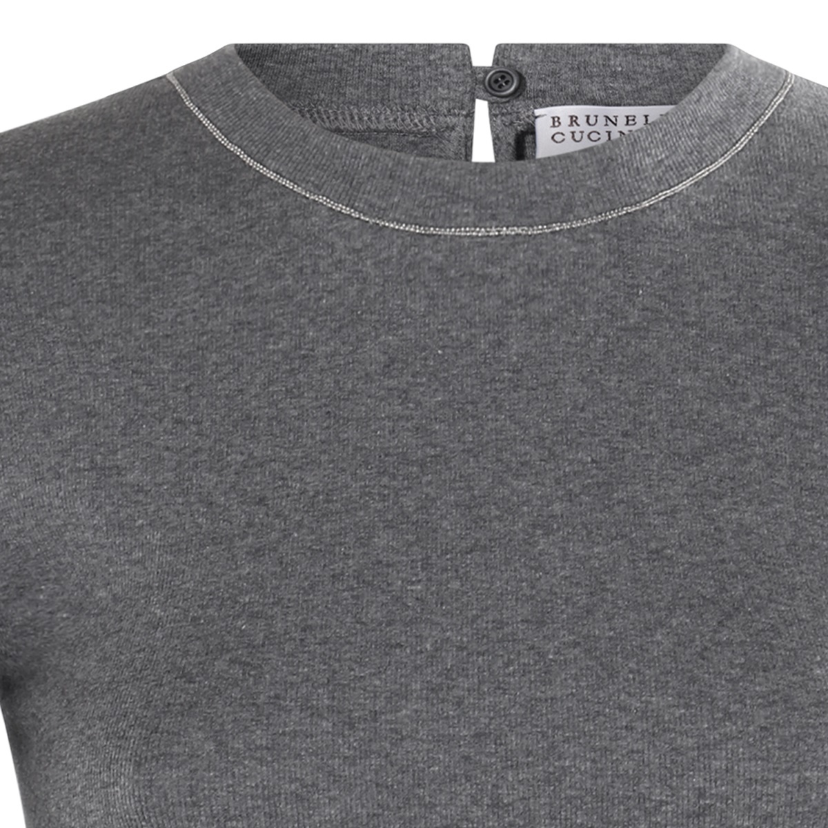Brunello Cucinelli Women Sparkling Ribbed Cashmere Sweater In Gray