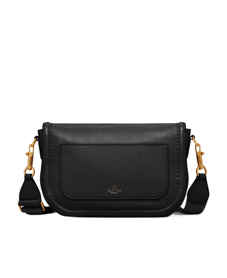 Valentino Garavani Women Alltime Leather Shoulder Bag In Black
