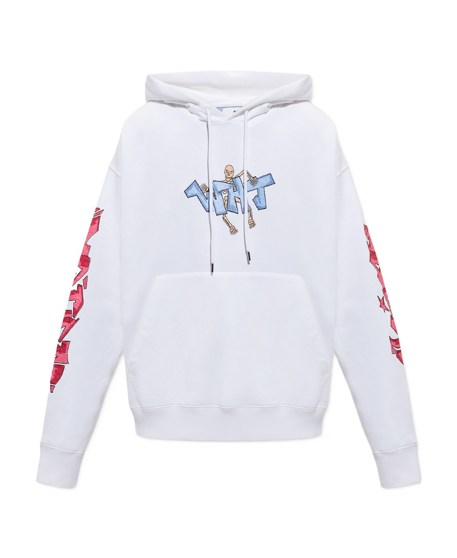 Off-white Graff Wht Skate Hoodie In White