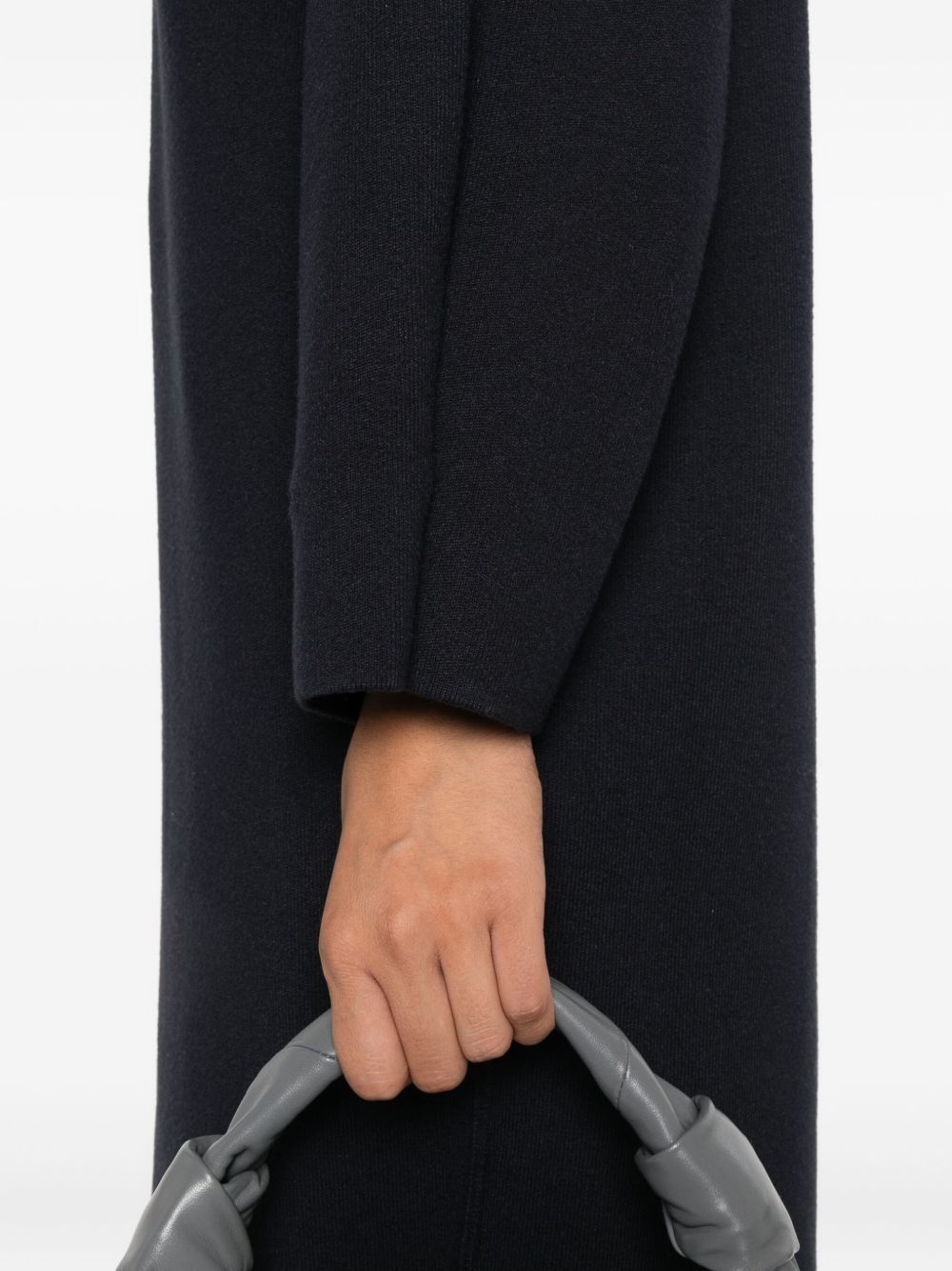Max Mara Viscose And Wool Yarn Dress In Black