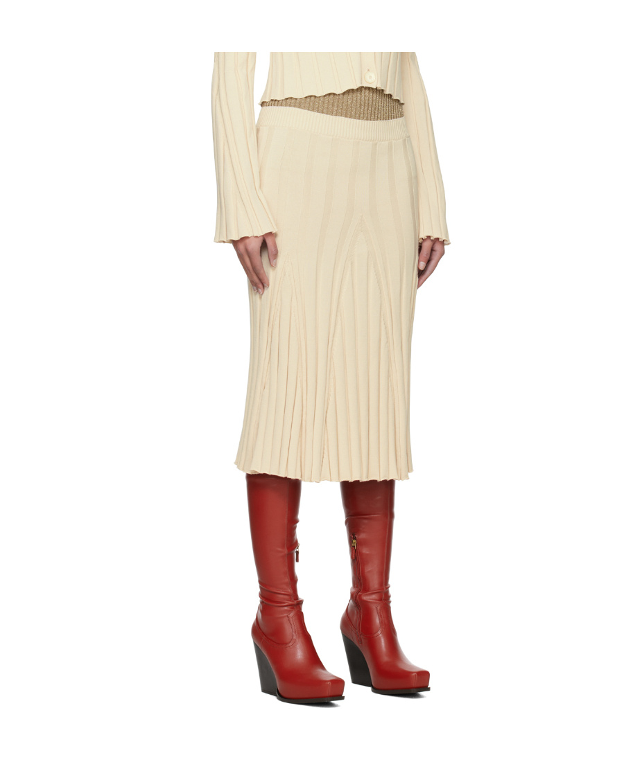 Stella Mccartney Logo Skirt In Nude