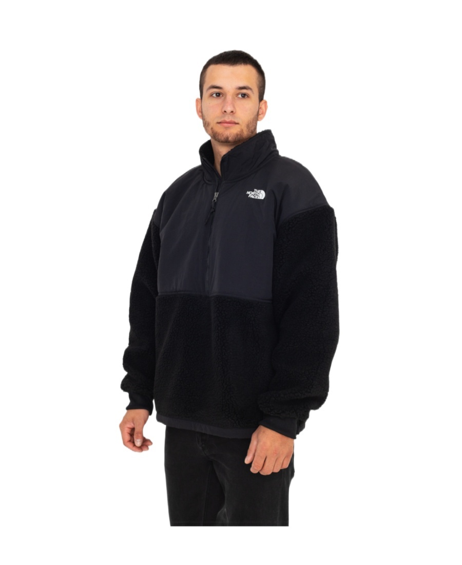 Shop The North Face Black Spliced Velvet Jacket