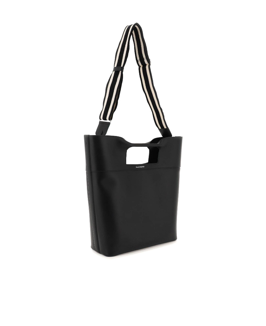 Alexander Mcqueen The Square Tote Bag In Black