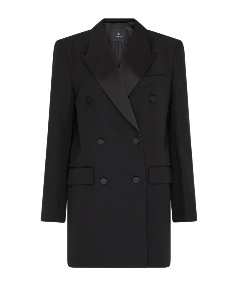 Anine Bing Long-sleeved Suit Jacket In Black
