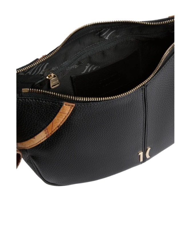 Alviero Martini Wide Strap Shoulder Bag In Black