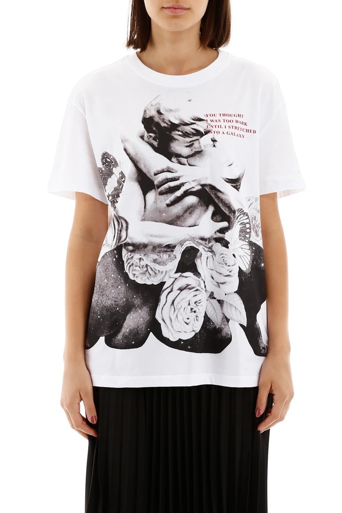 Valentino Character Printed Pattern T-shirt In White