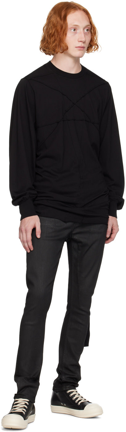 Rick Owens Drkshdw Long-sleeved T-shirt In Black