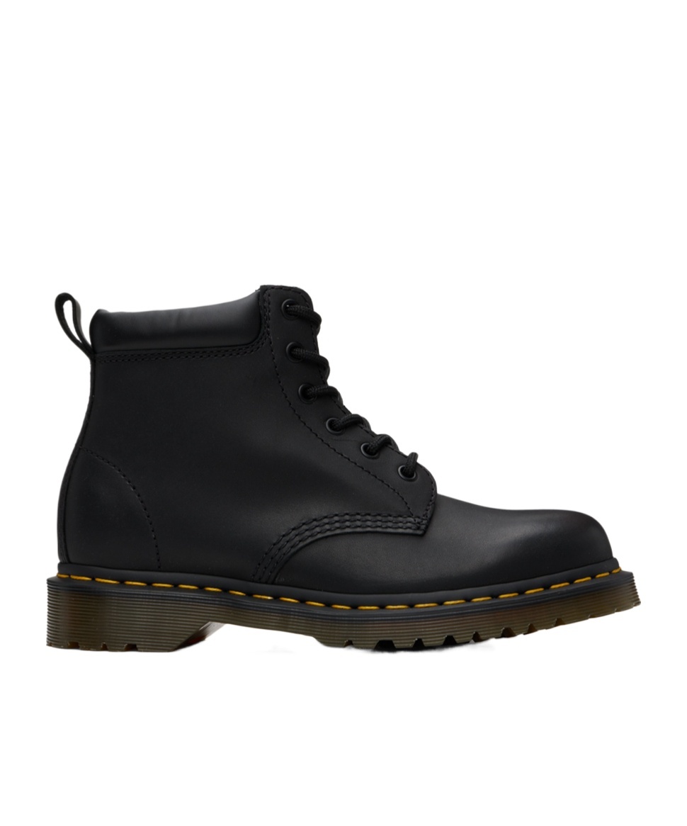 Dr. Martens Logo-laced Short Boots In Black