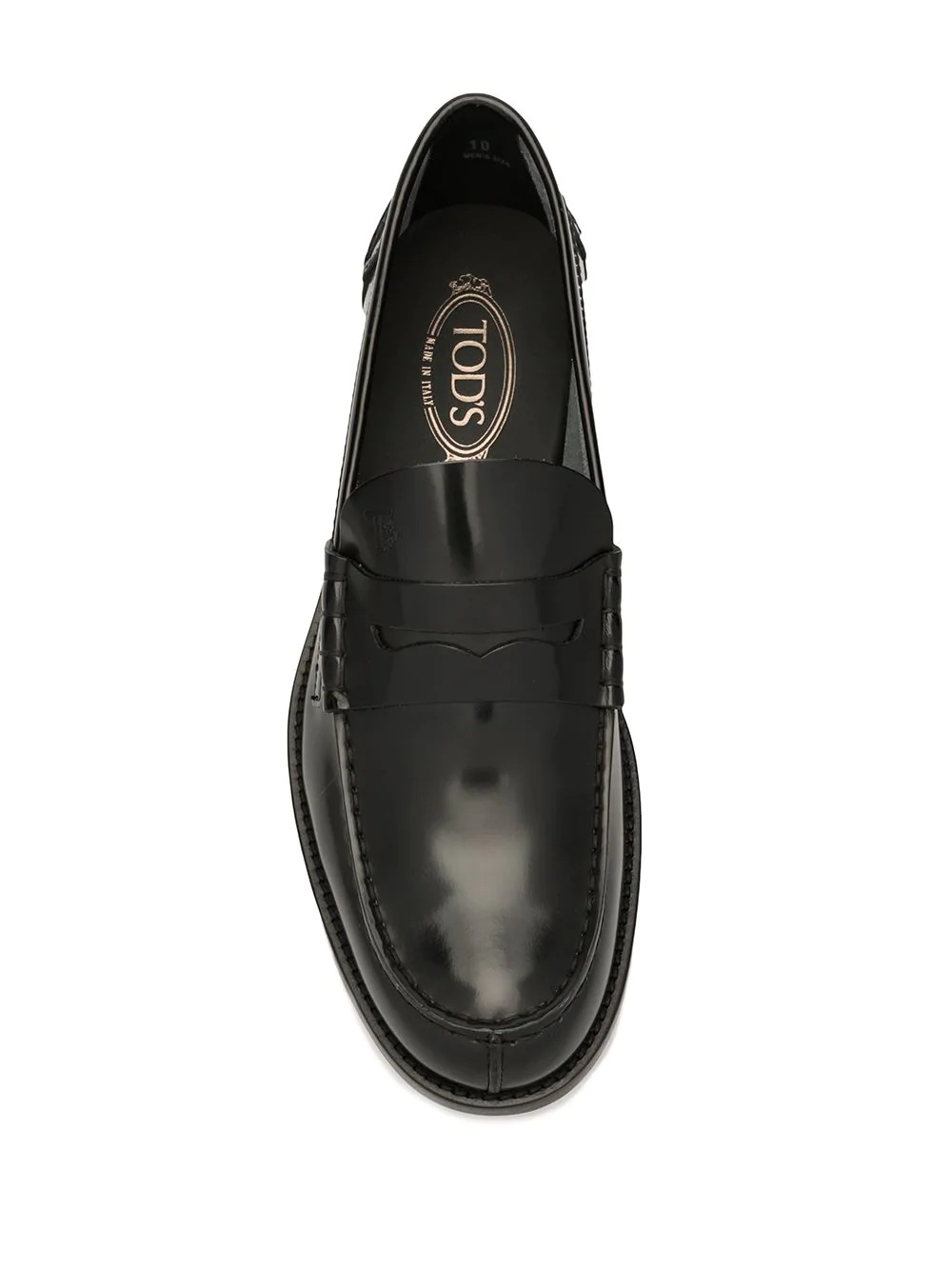 Tod's Leather Loafers In Black
