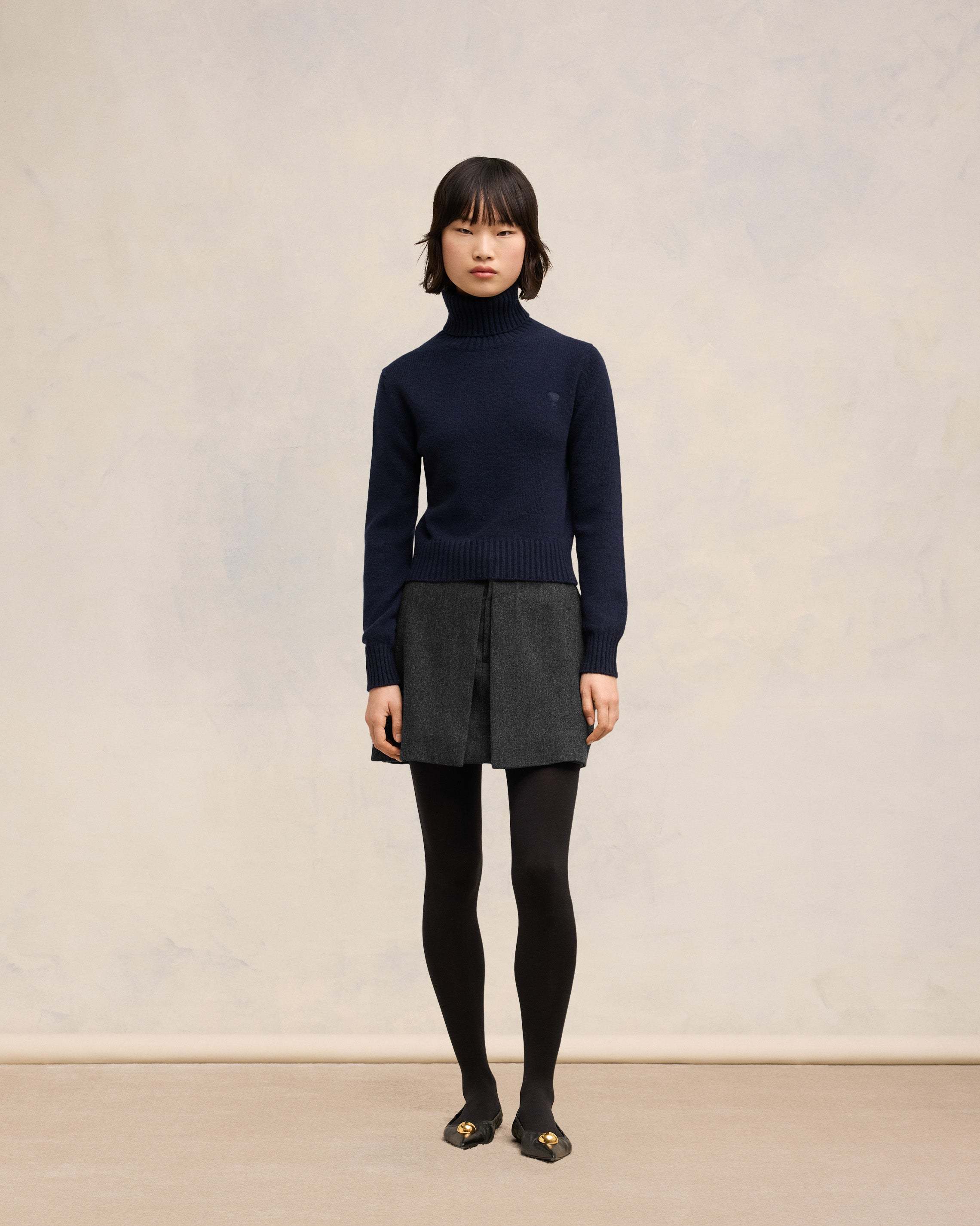 Ami Alexandre Mattiussi Stitched Miniskirt In Black