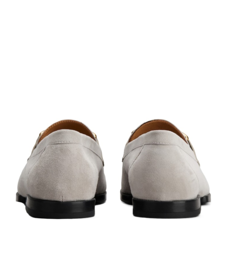 Tod's Chain-detail Suede Loafers In Gray