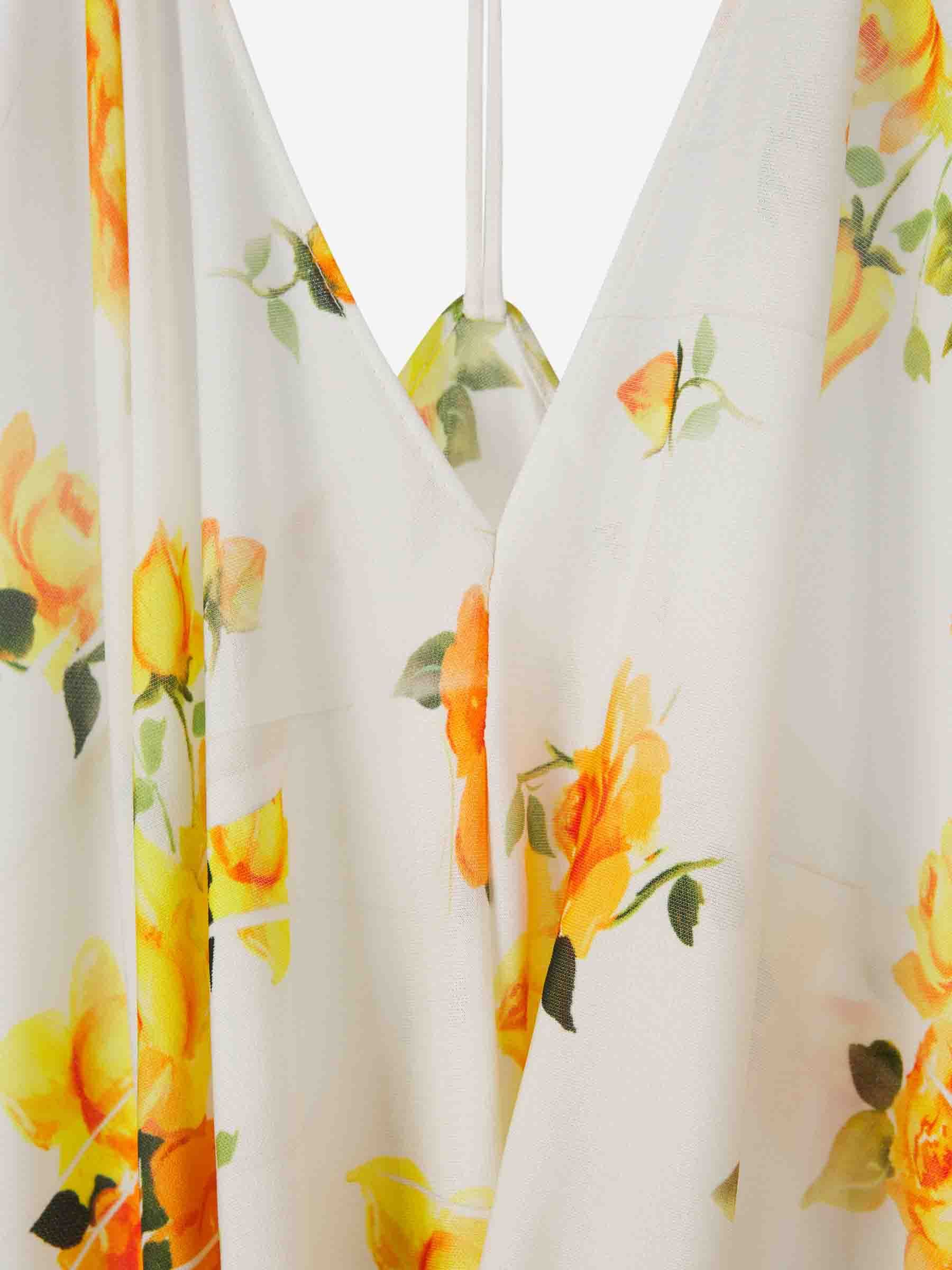Acne Studios White & Orange Rose Camisole In White