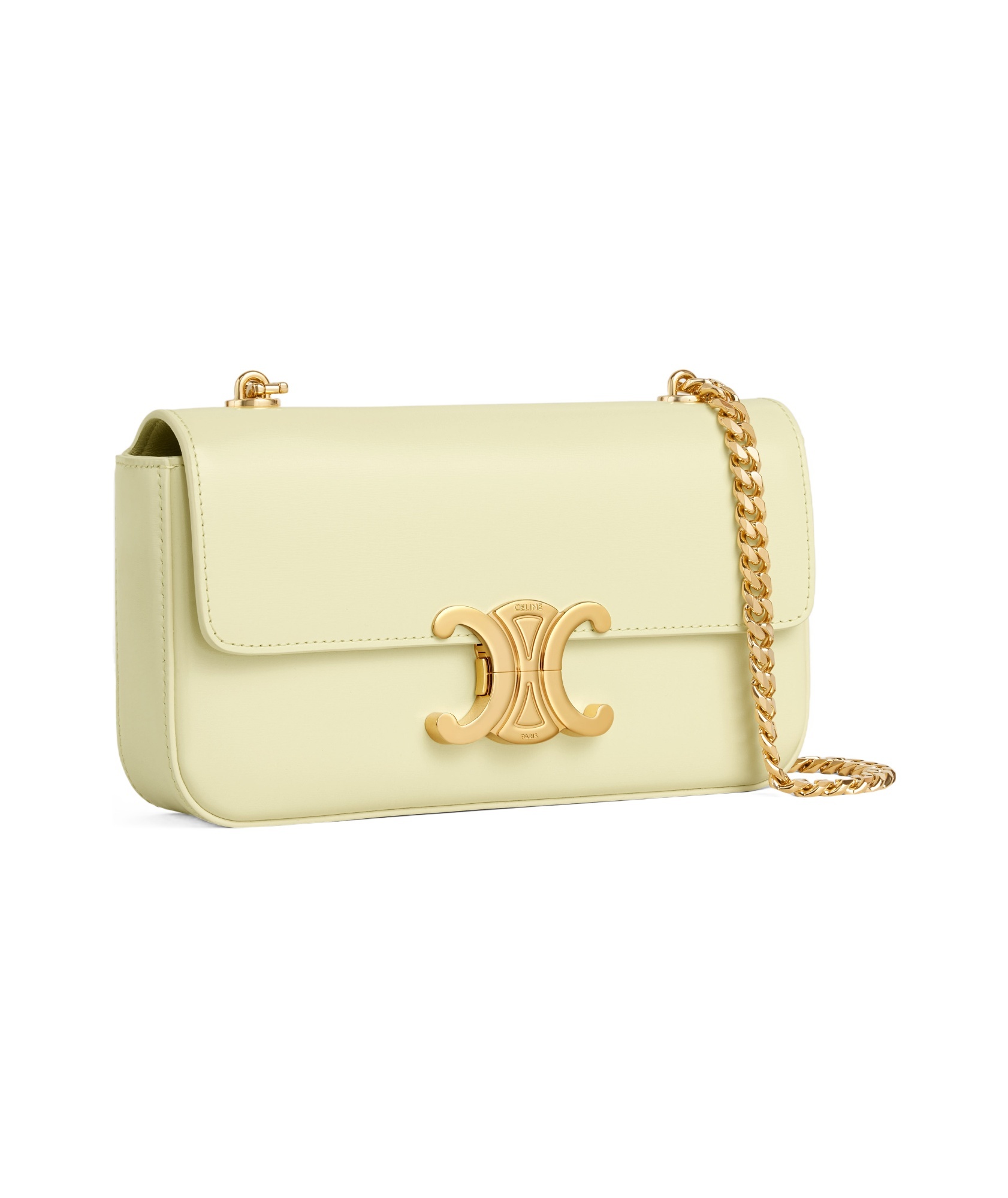 CELINE CHAIN SHOULDER BAG CLAUDE IN SHINY CALFSKIN