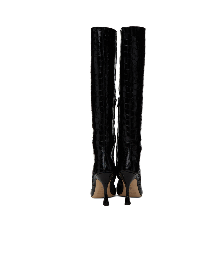 Staud Pattern And Texture High-heeled Boots In Black