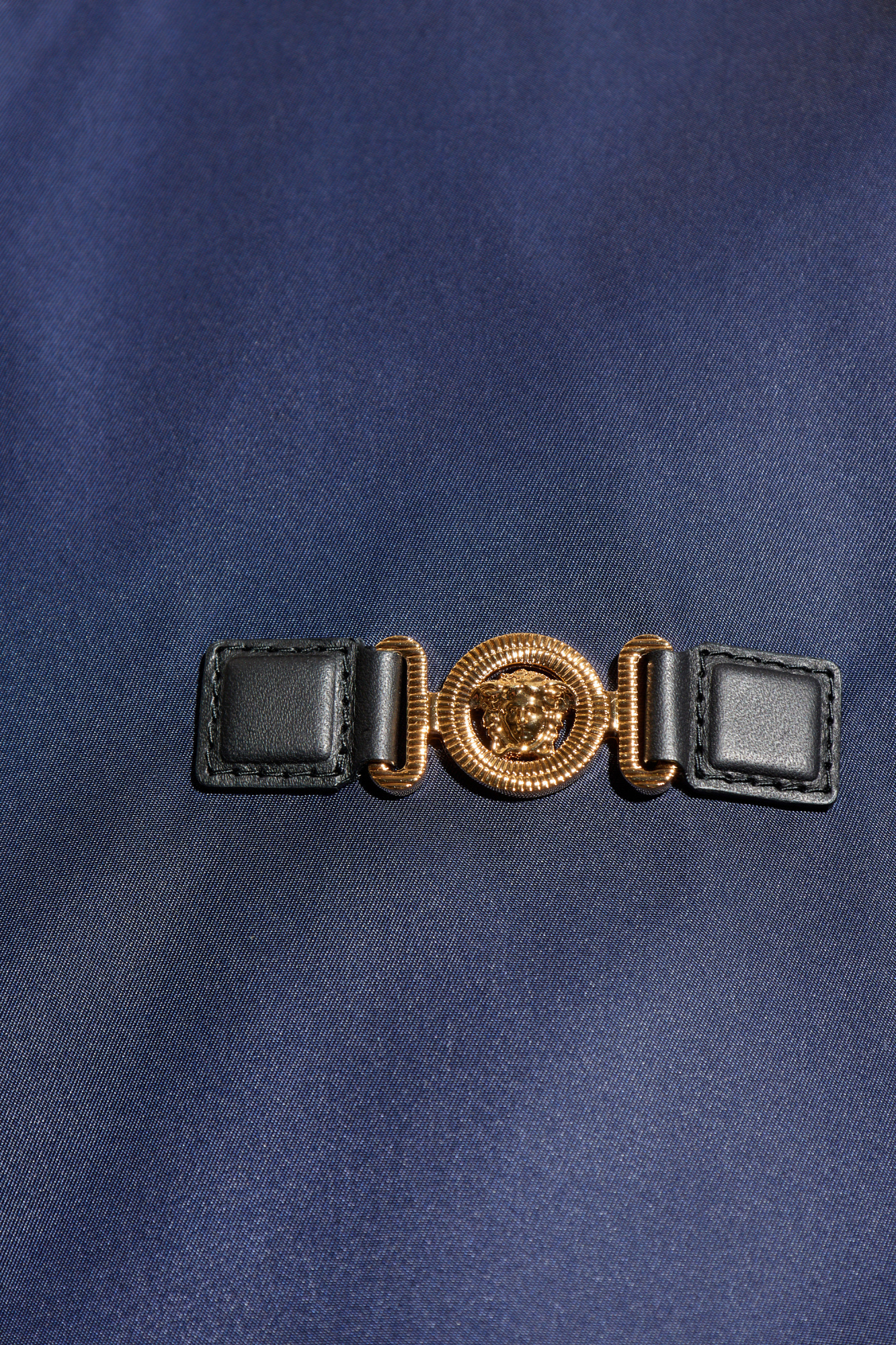 Versace Hooded Blazer Drawstring Side Pockets