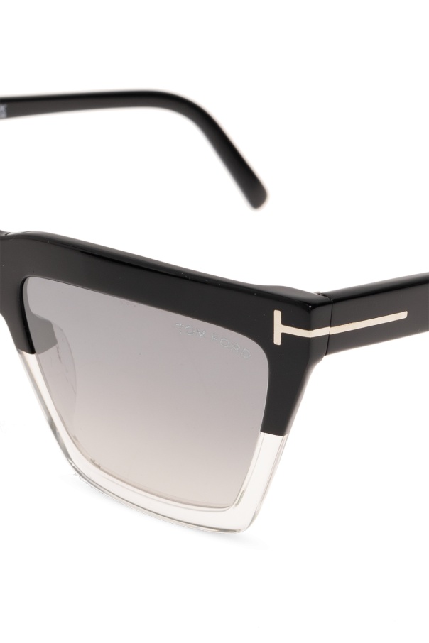 Tom Ford Eyewear Eden Geometric Frame Sunglasses In White