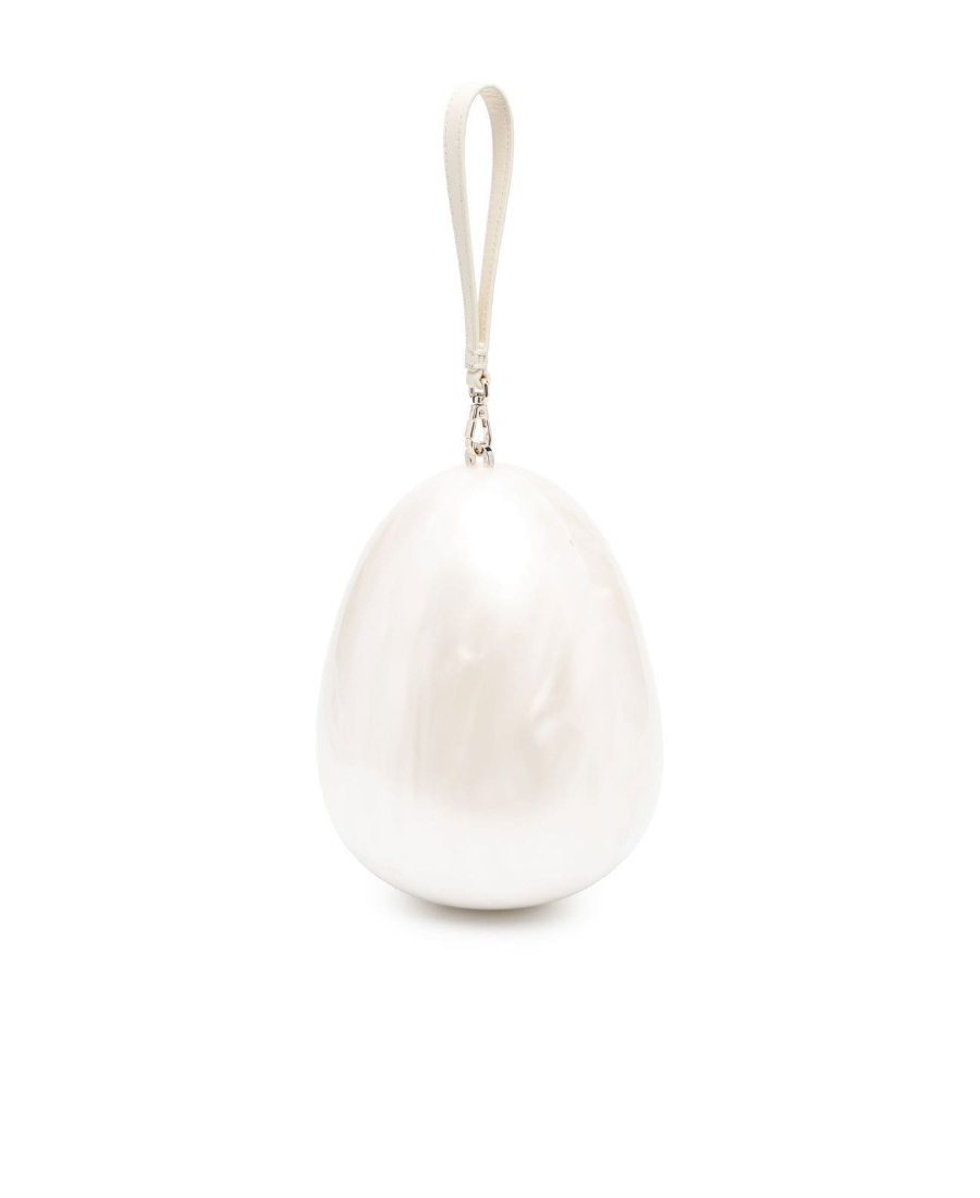 Simone Rocha Micro Egg Pearl-effect Clutch Bag In White