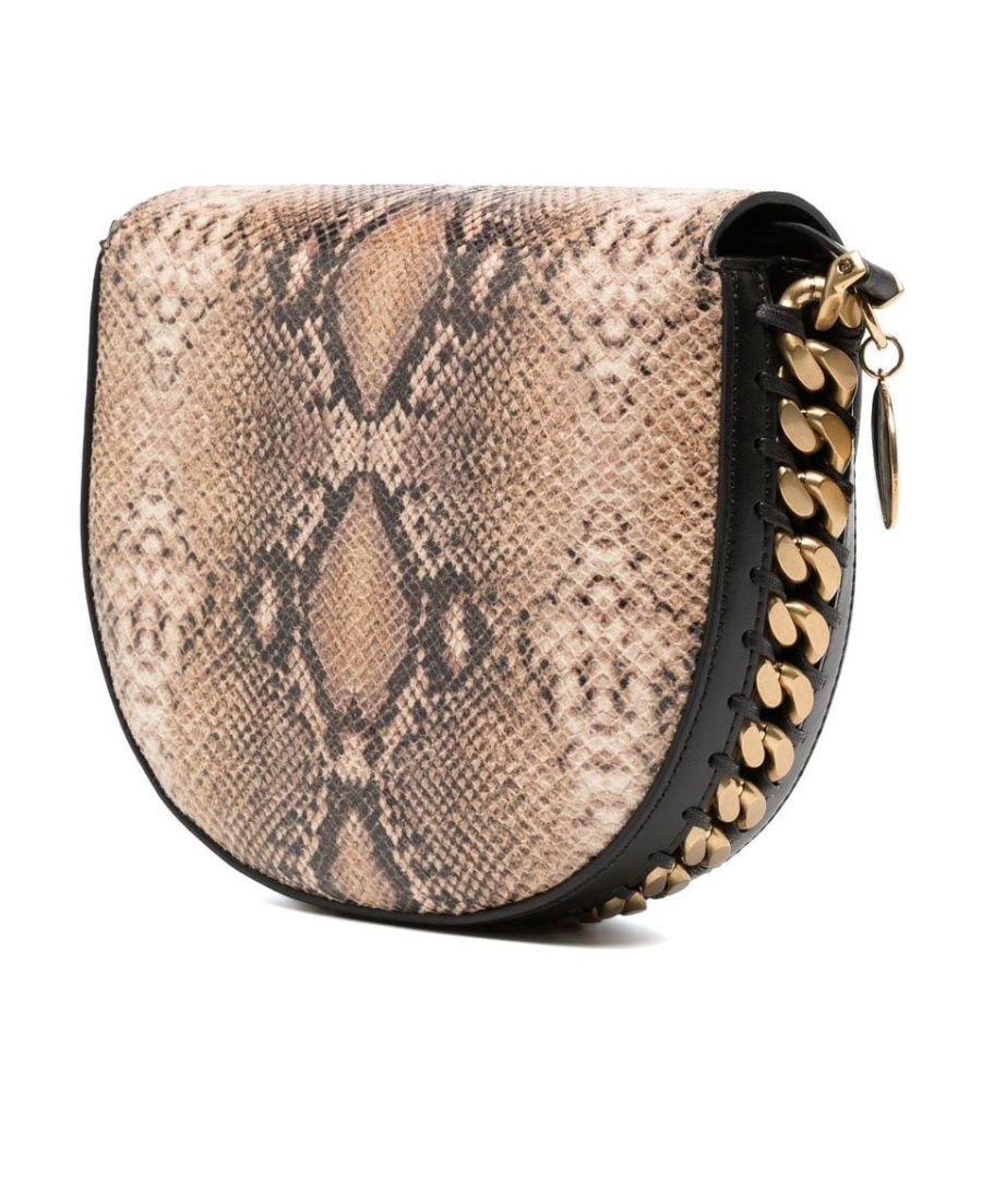 Stella Mccartney Frayme Foldover-top Shoulder Bag In Nude