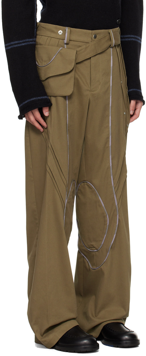 Kiko Kostadinov Green Chalice Trousers In Green