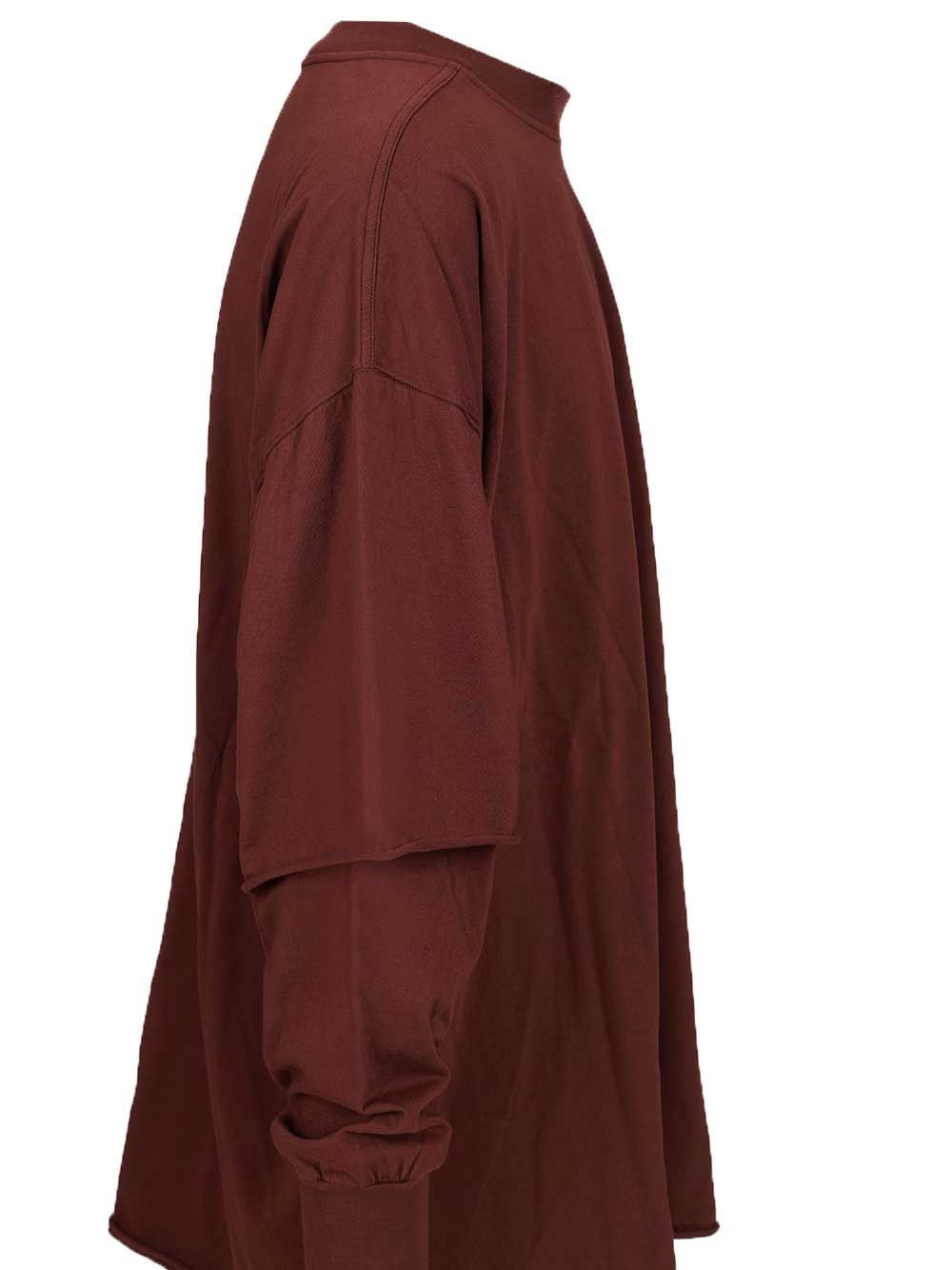 Rick Owens Drkshdw Layered Long-sleeved T-shirt In Brown