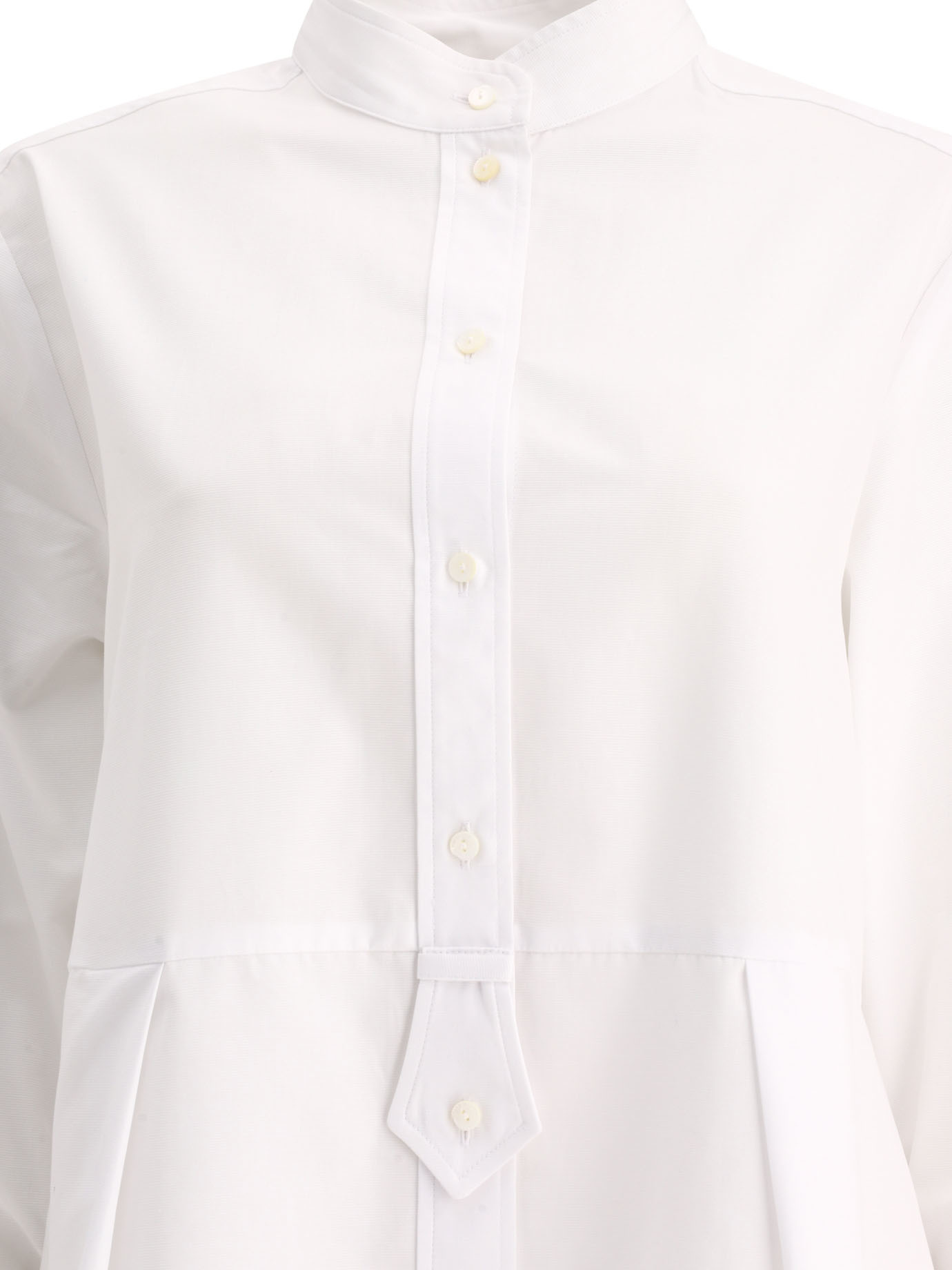 Shop Ines De La Fressange High-necked And Long-sleeved Dress In White