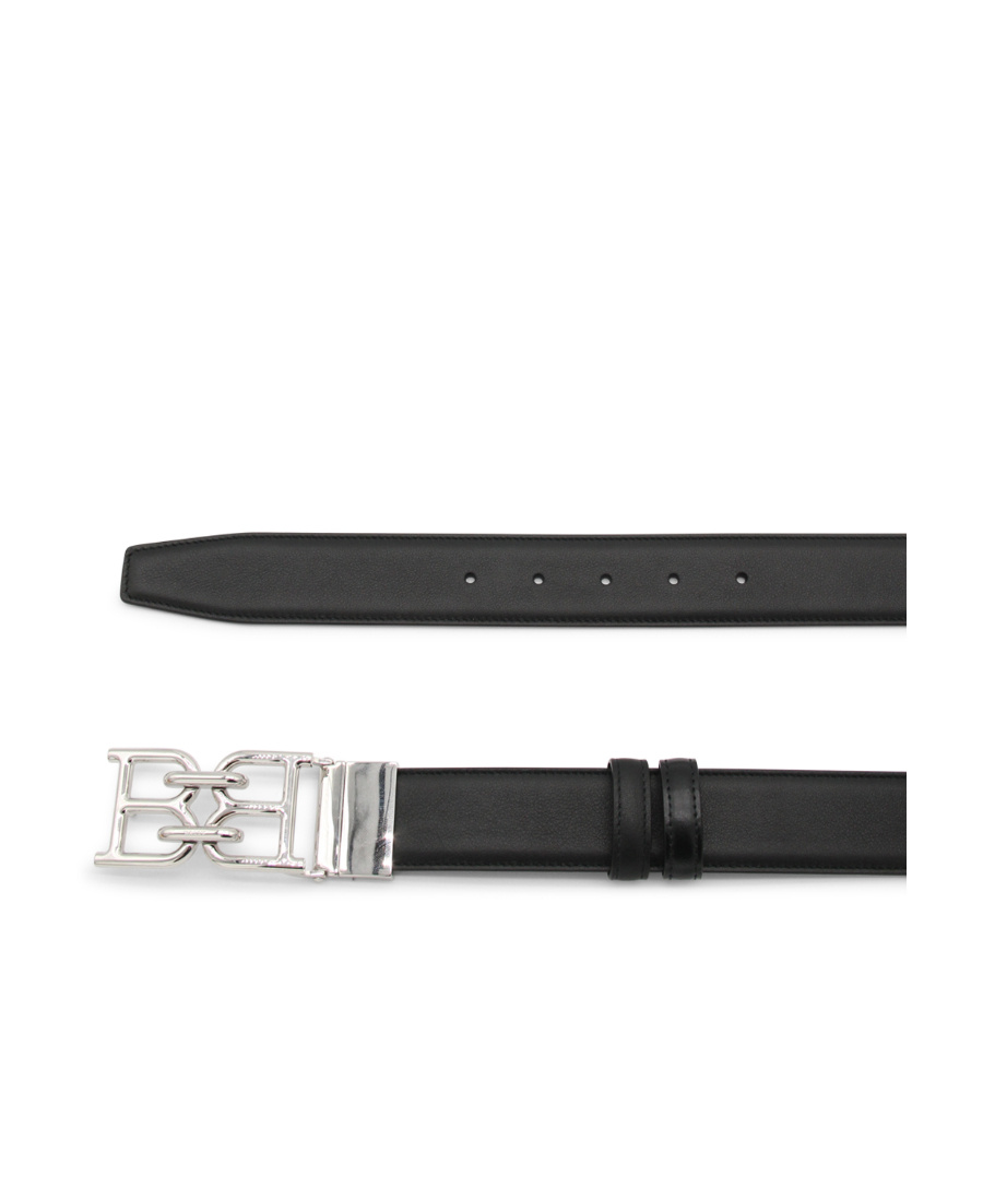Bally Logo-plaque Adjustable Belt In Black