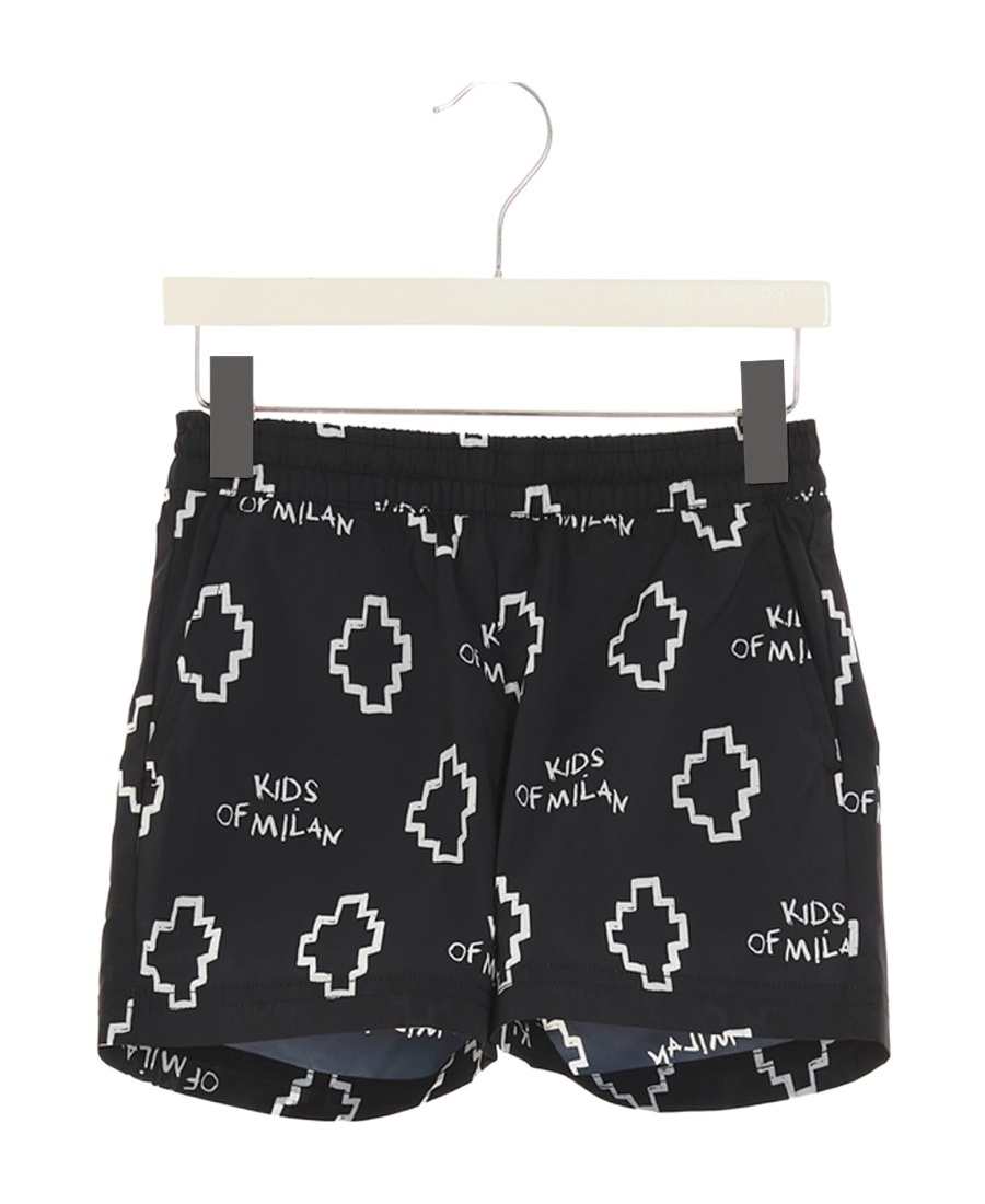 Marcelo Burlon County Of Milan Cross Logo Swimming Shorts In Black