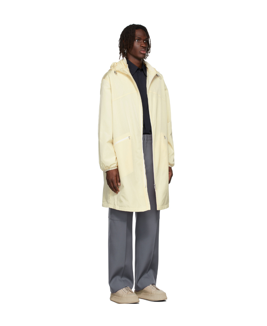 JIL SANDER HOOD ELASTIC DRAWCORD PARKA COAT 