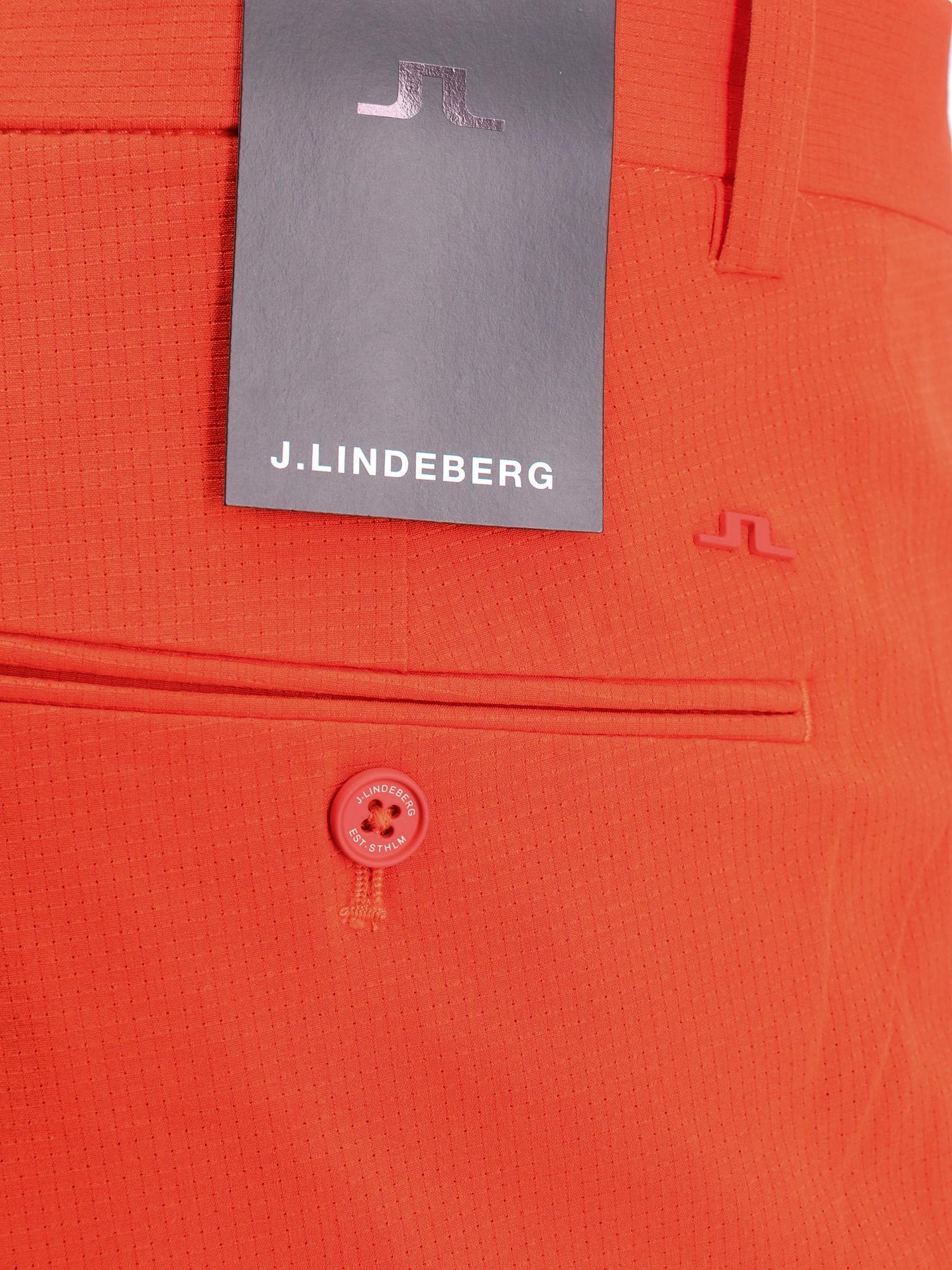 Shop J. Lindeberg J.lindeberg Tailored Shorts In Orange
