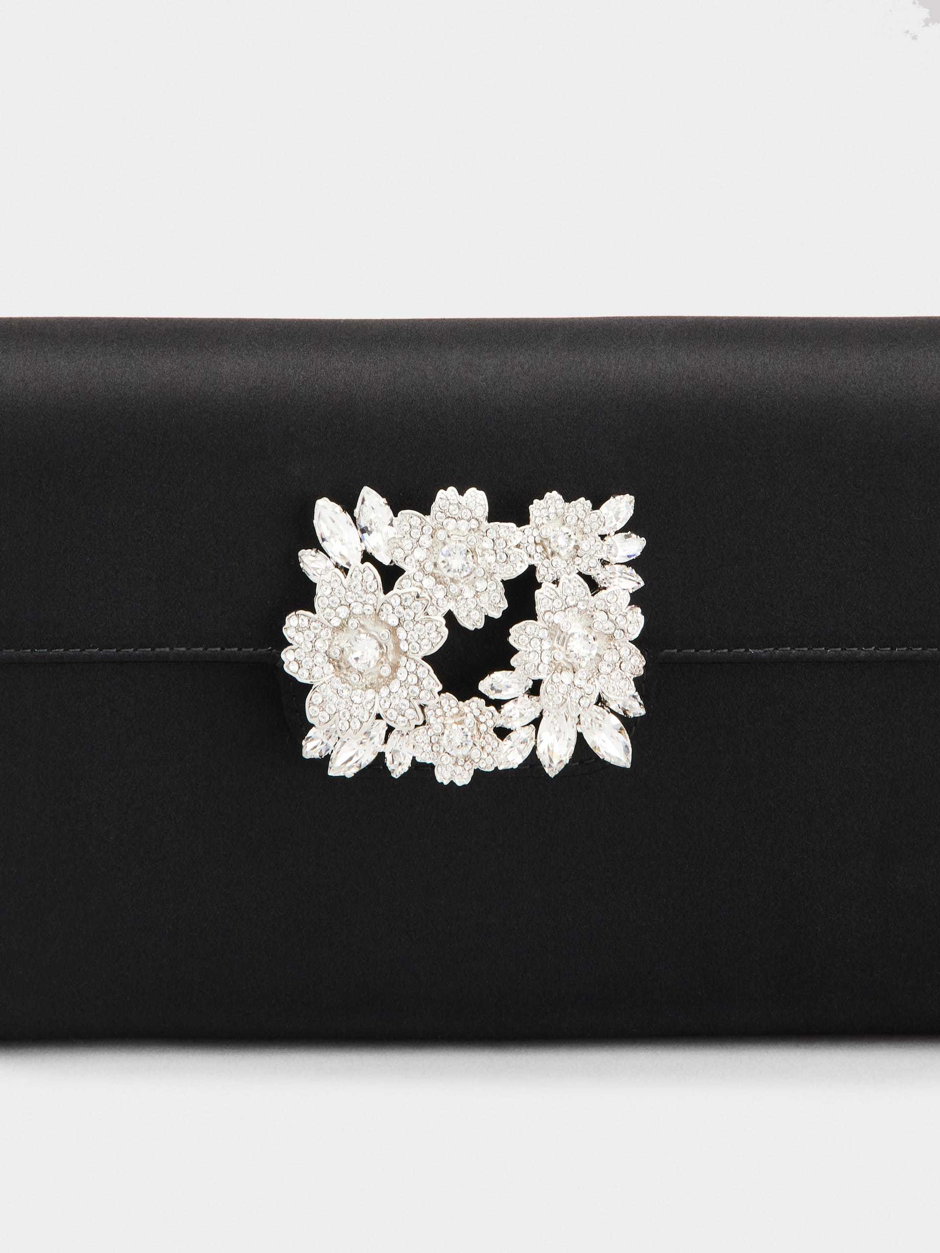 Roger Vivier Mini Bouquet Shoulder Bag In Black