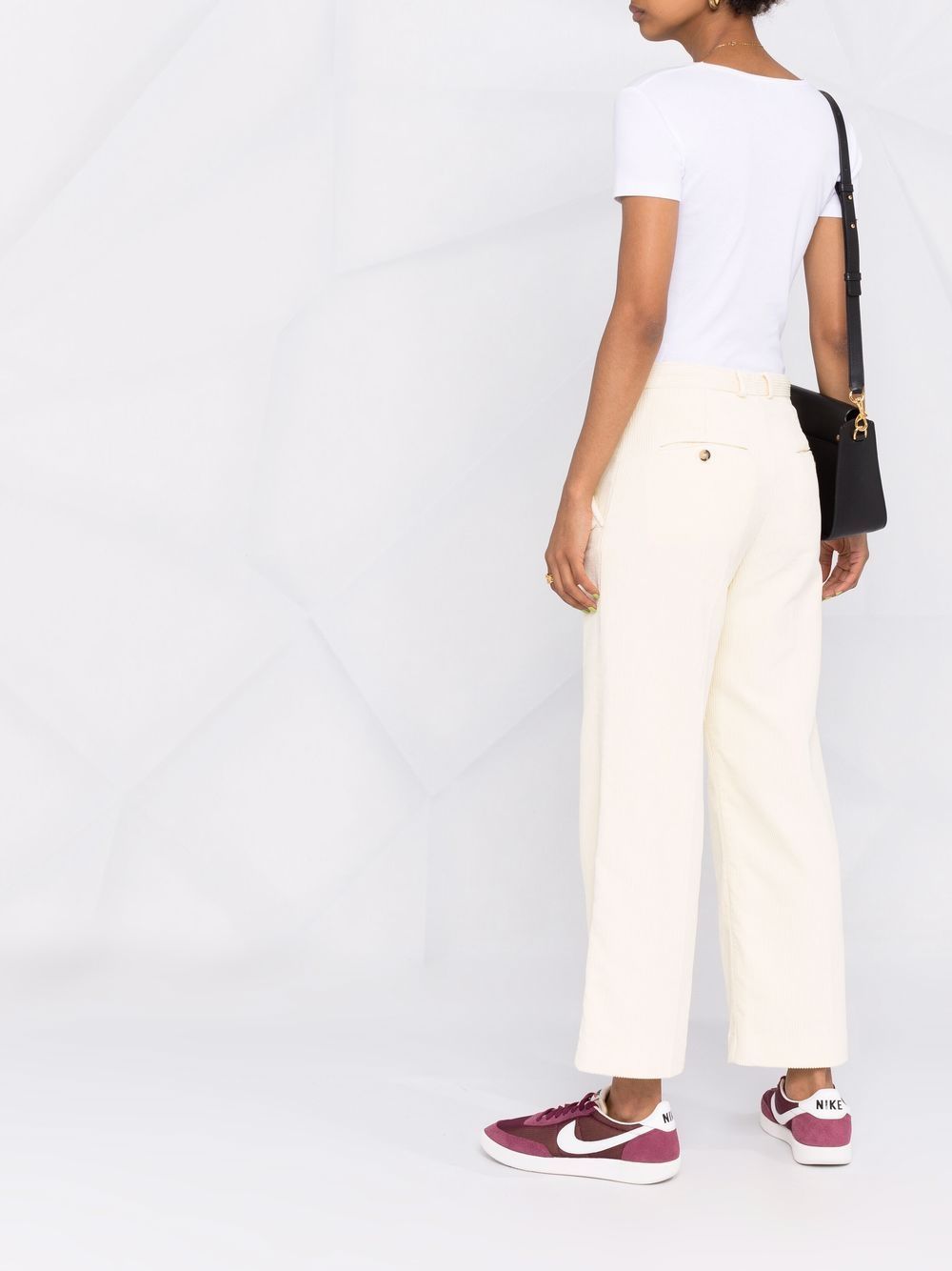 Kenzo Flared Cropped Pants In White