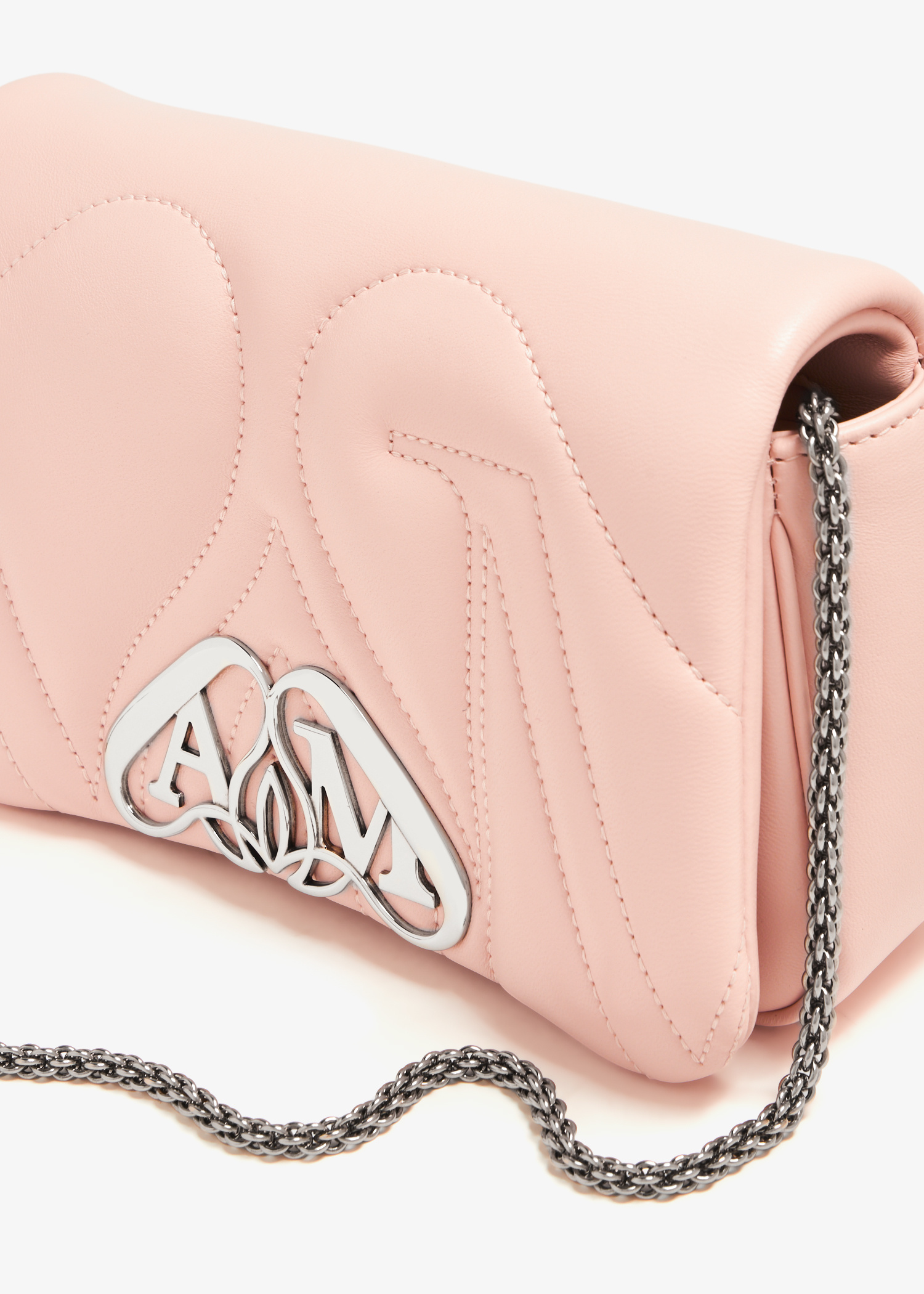 Alexander Mcqueen Mini The Seal Cross Body Bag In Pink