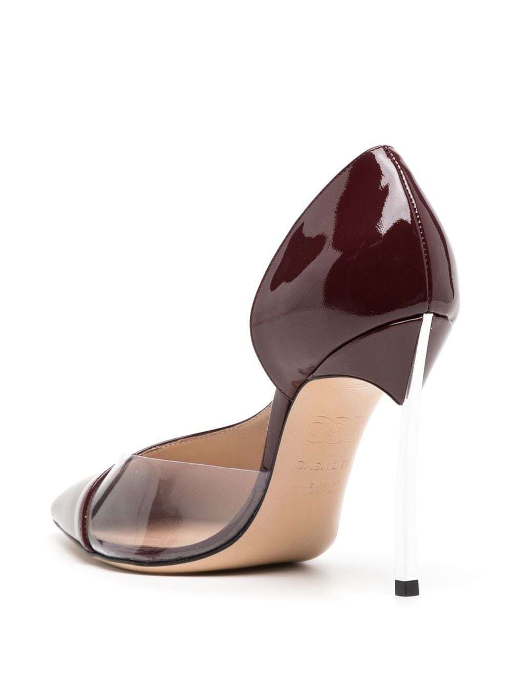 Casadei Pointed-toe High-shine Finish Pumps In Brown