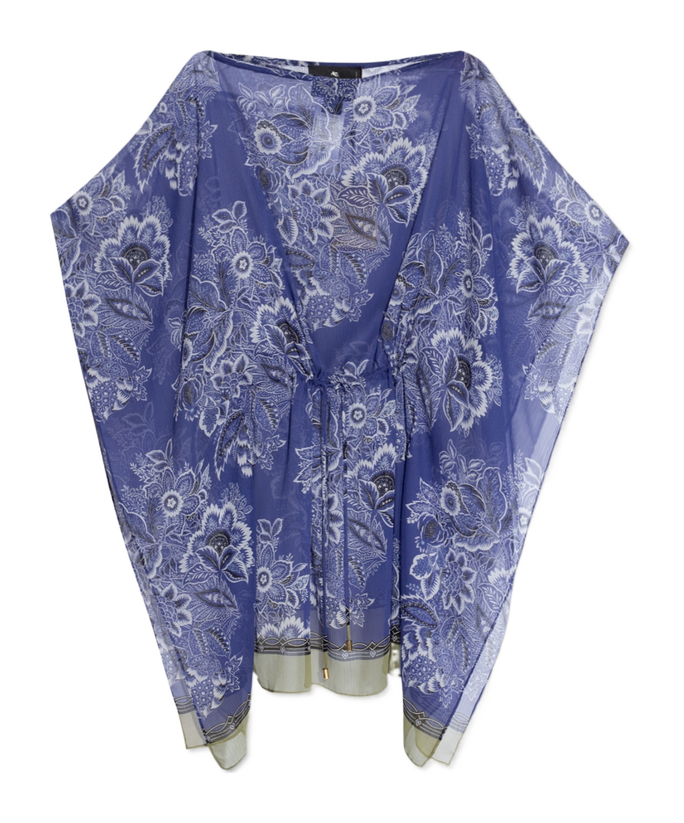ETRO ETRO FLORAL PRINTED SEMI-SHEER KAFTAN DRESS