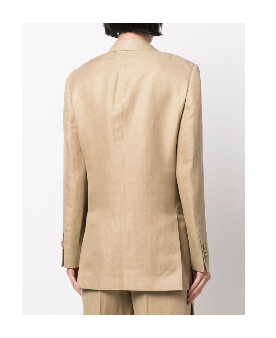 Shop Etro Double-breasted Jacket In Nude