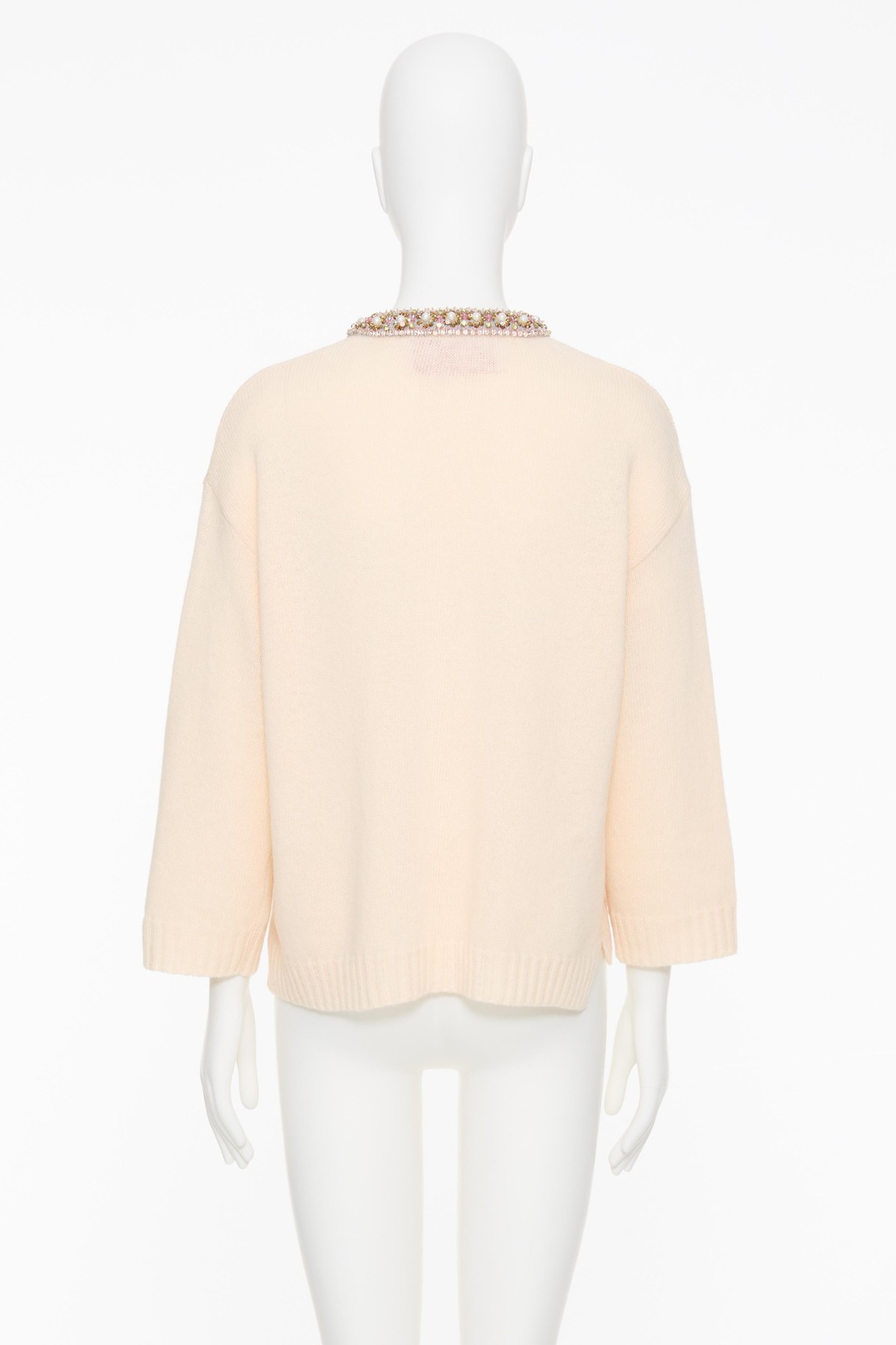 Valentino Garavani Women Cream Wool Sweater In White