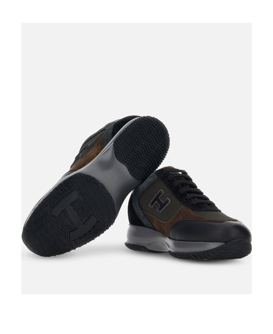 Hogan Men's Interactive H Sneakers In Black