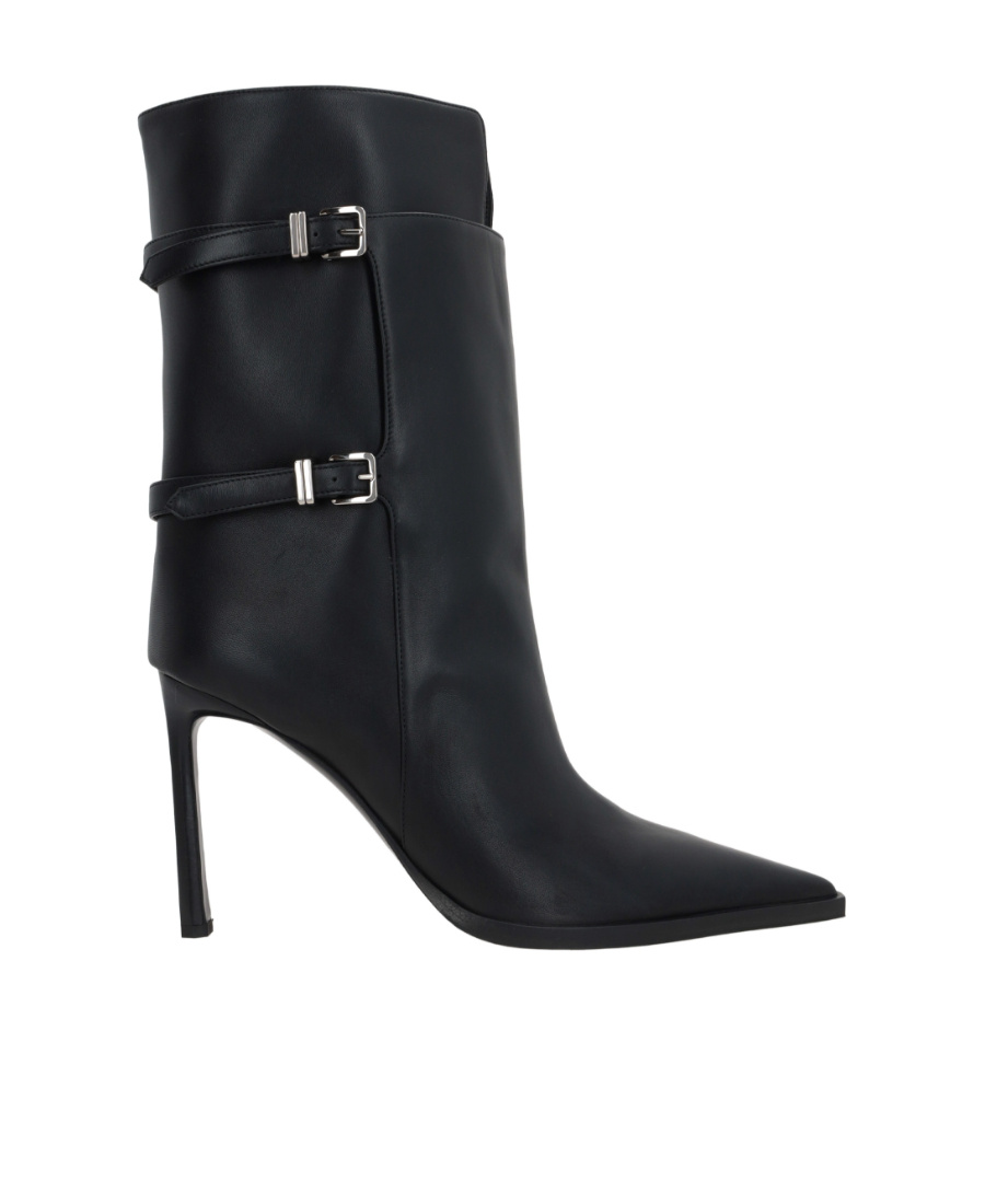 Sergio Rossi Sr Thalestris 95mm Leather Boots In Black