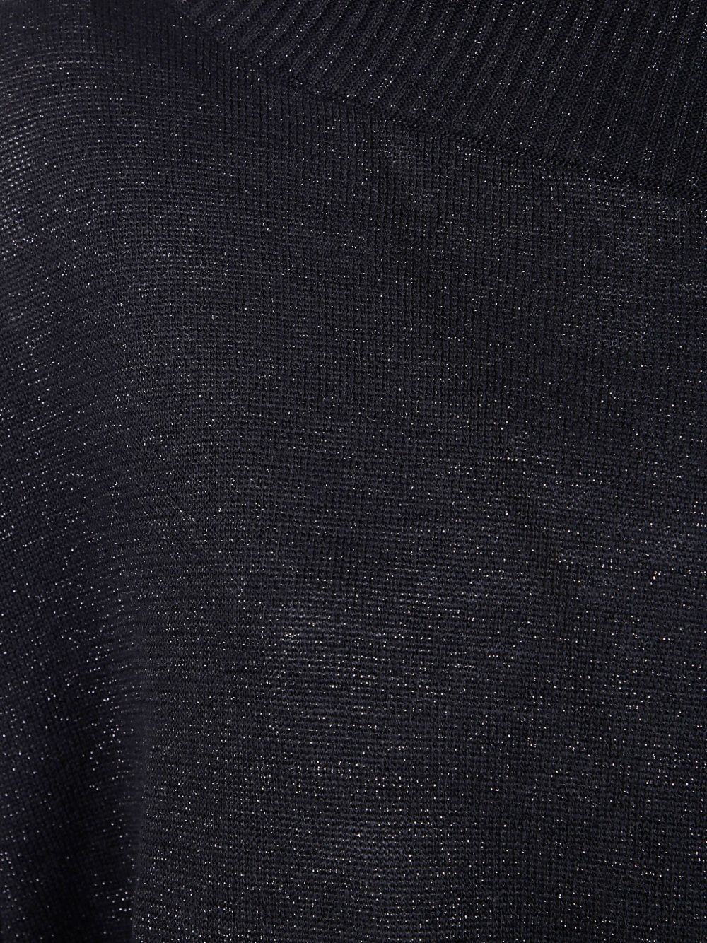 D Exterior Off-shoulder Turtleneck Sweater In Black