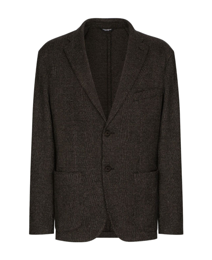 Dolce & Gabbana Prince Of Wales Check Pattern Blazer In Black
