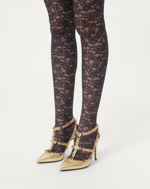 Shop Valentino 100mm Rockstud Dcollet Pumps In Multi-color