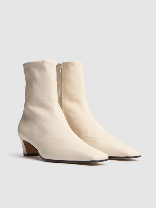 KHAITE HIGH HEEL SHORT BOOTS