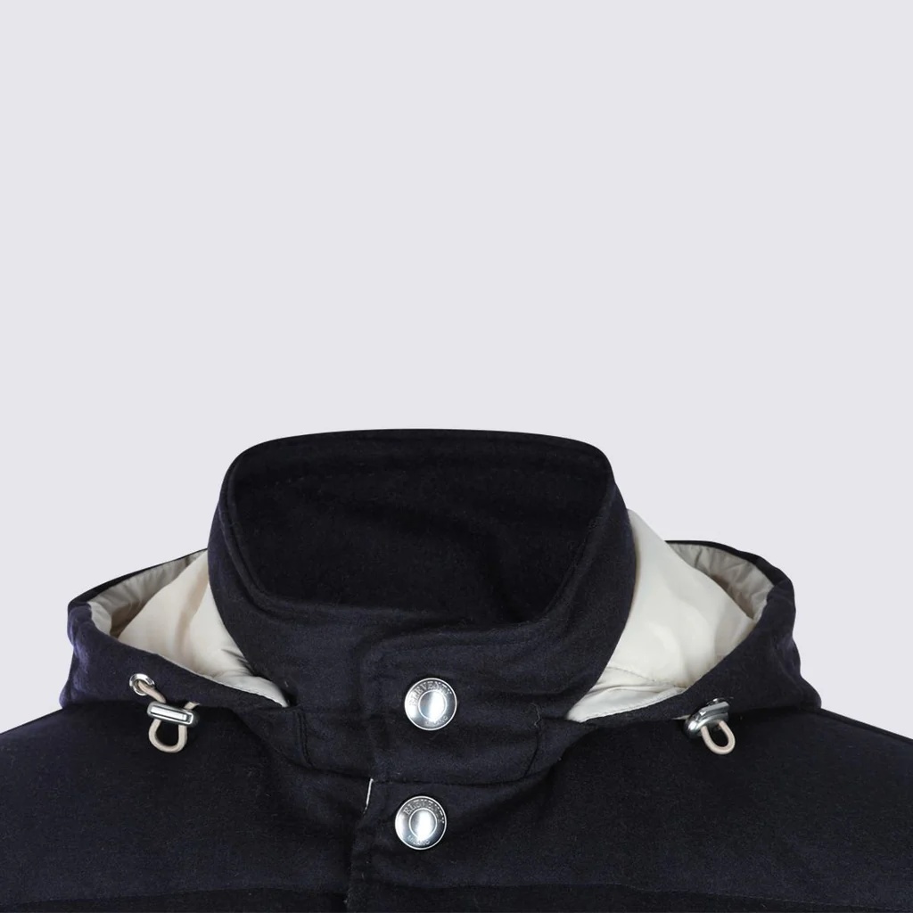 Eleventy Mens Blue Padded Sleeveless Wool-cashmere Blend Gilet In Blue