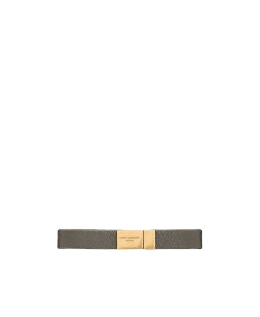 Saint Laurent Ysl Logo-embellished Bracelet In Gray