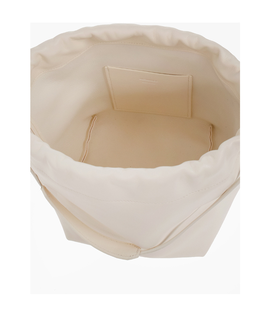 Jil Sander Drawstring-fastening Shoulder Bag In White