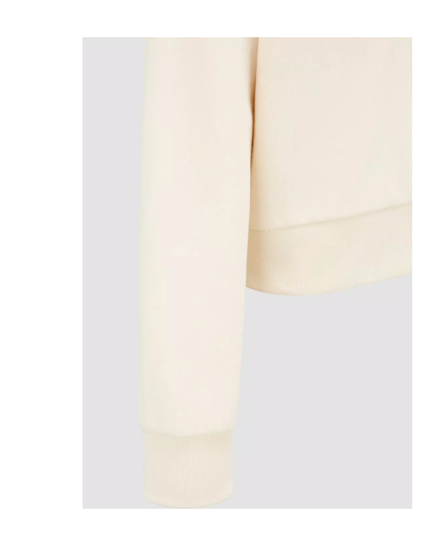 Moncler Embroidered-logo Cotton Hoodie In Nude