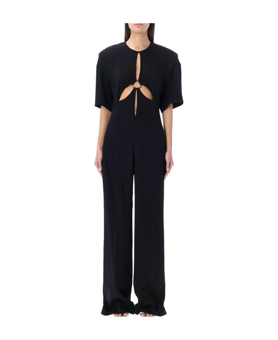 Stella Mccartney Cutout Straight-leg Jumpsuit In Black