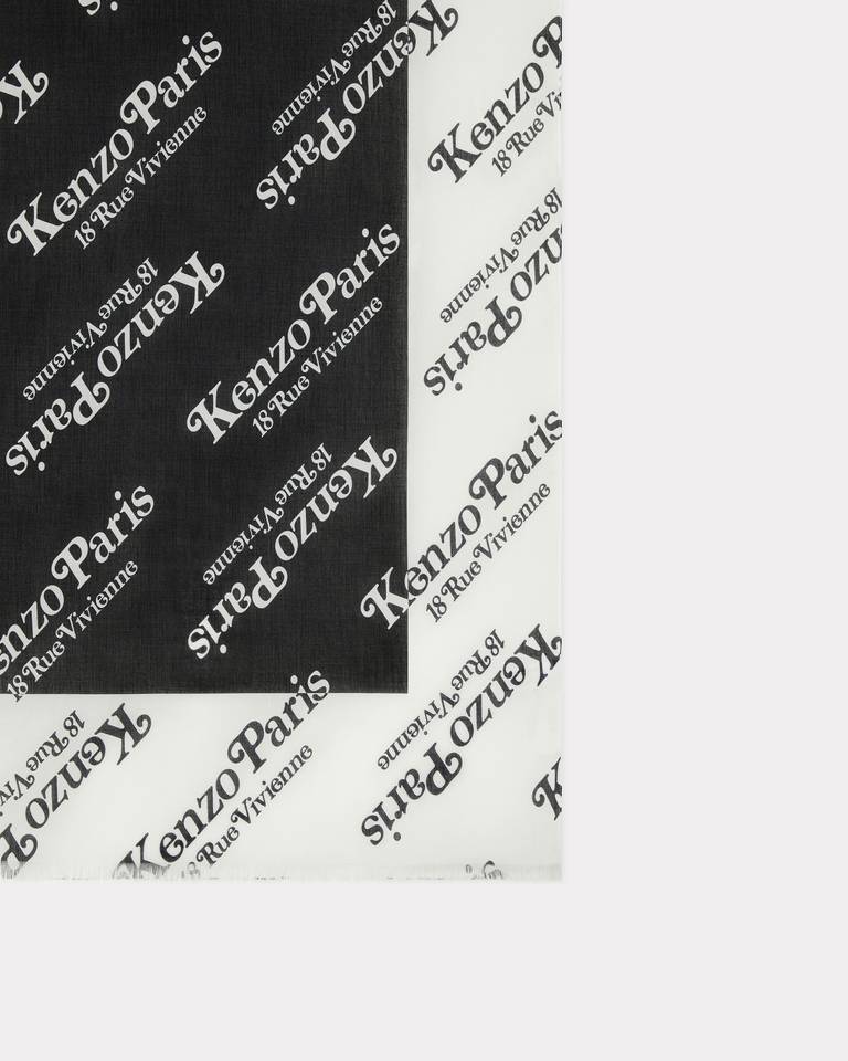 Kenzo Pattern Scarf In Black