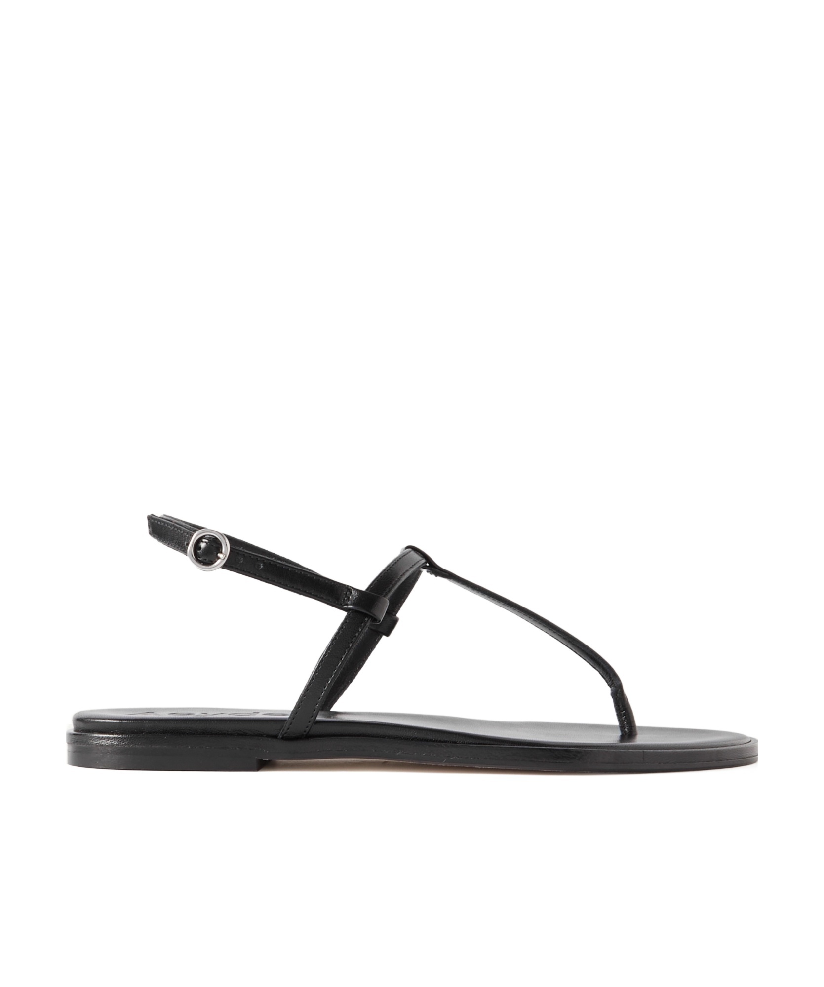 Aeyde Ella Leather Sandals In Black